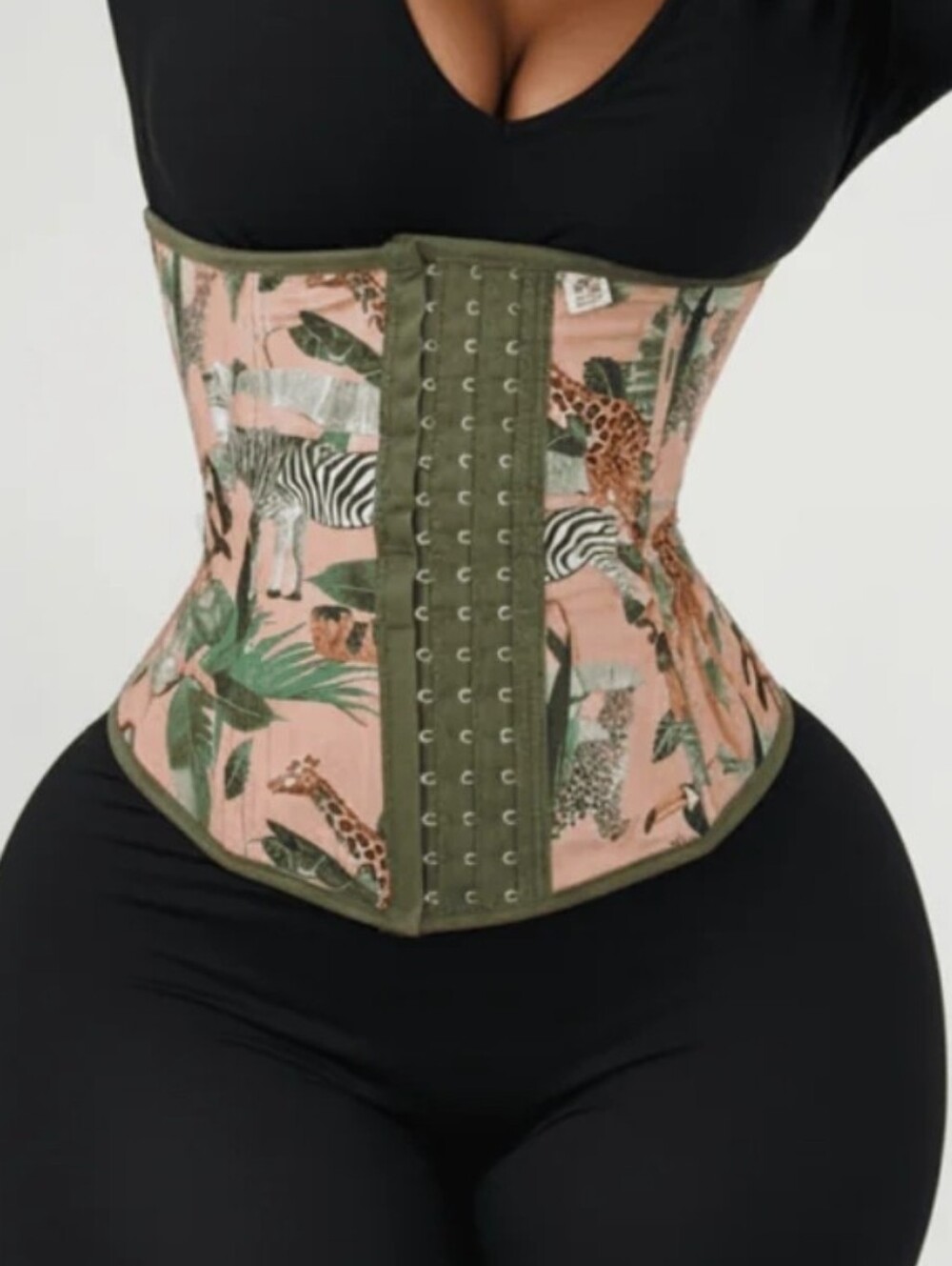 NEW!! Green Safari Latex Waist Trainer- Designed for daily use and training.